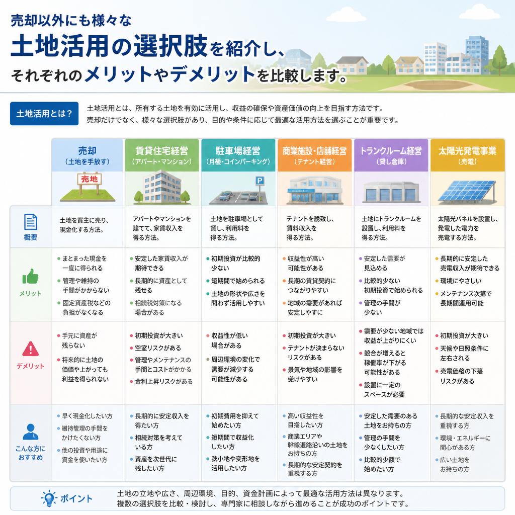土地活用の多様な選択肢
